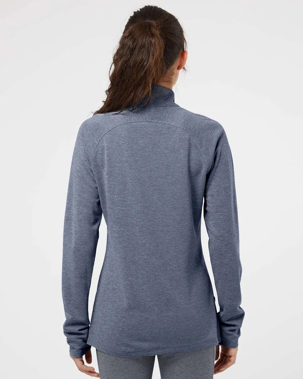 Women's Lightweight Quarter-Zip Pullover collegiate navy heather/ carbon_1