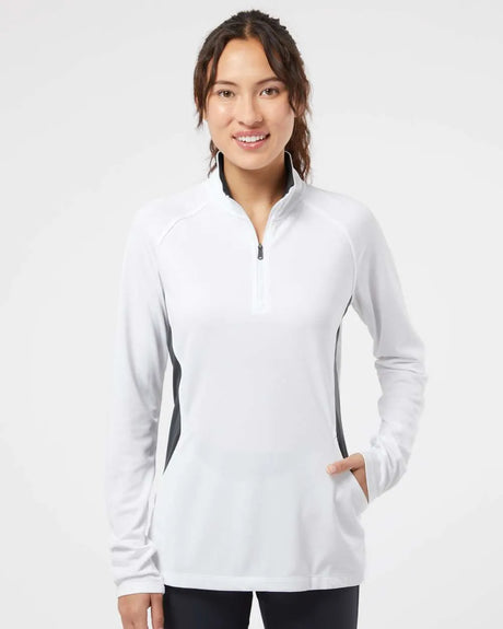 Women's Lightweight Quarter-Zip Pullover white/ carbon