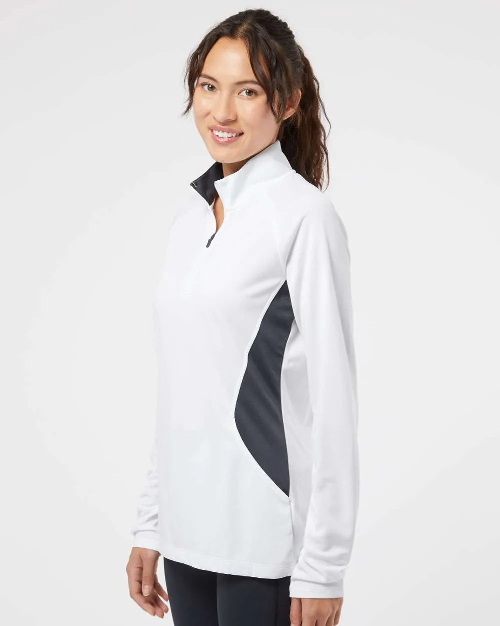 Women's Lightweight Quarter-Zip Pullover white/ carbon_2