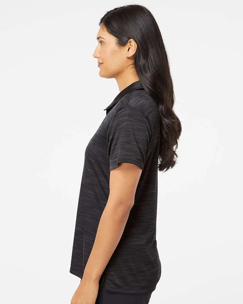 Women's Mélange Polo black melange_2