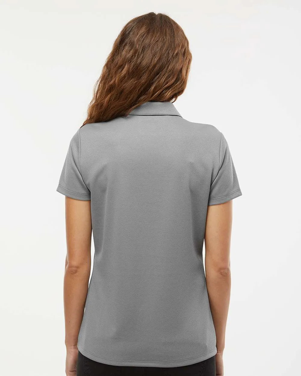 Women's Micro Pique Polo grey three_2