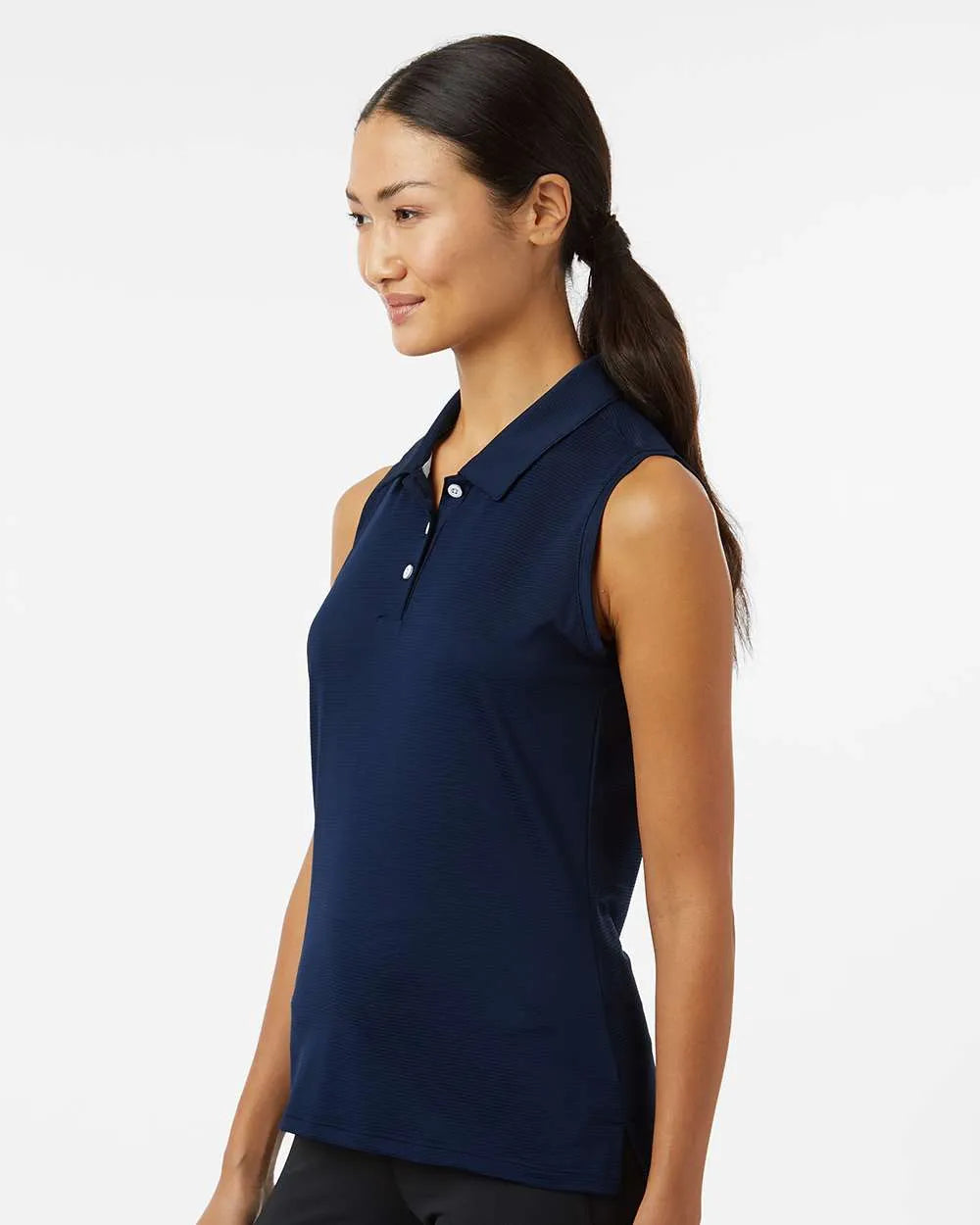 Women's Ottoman Sleeveless Polo collegiate navy_1