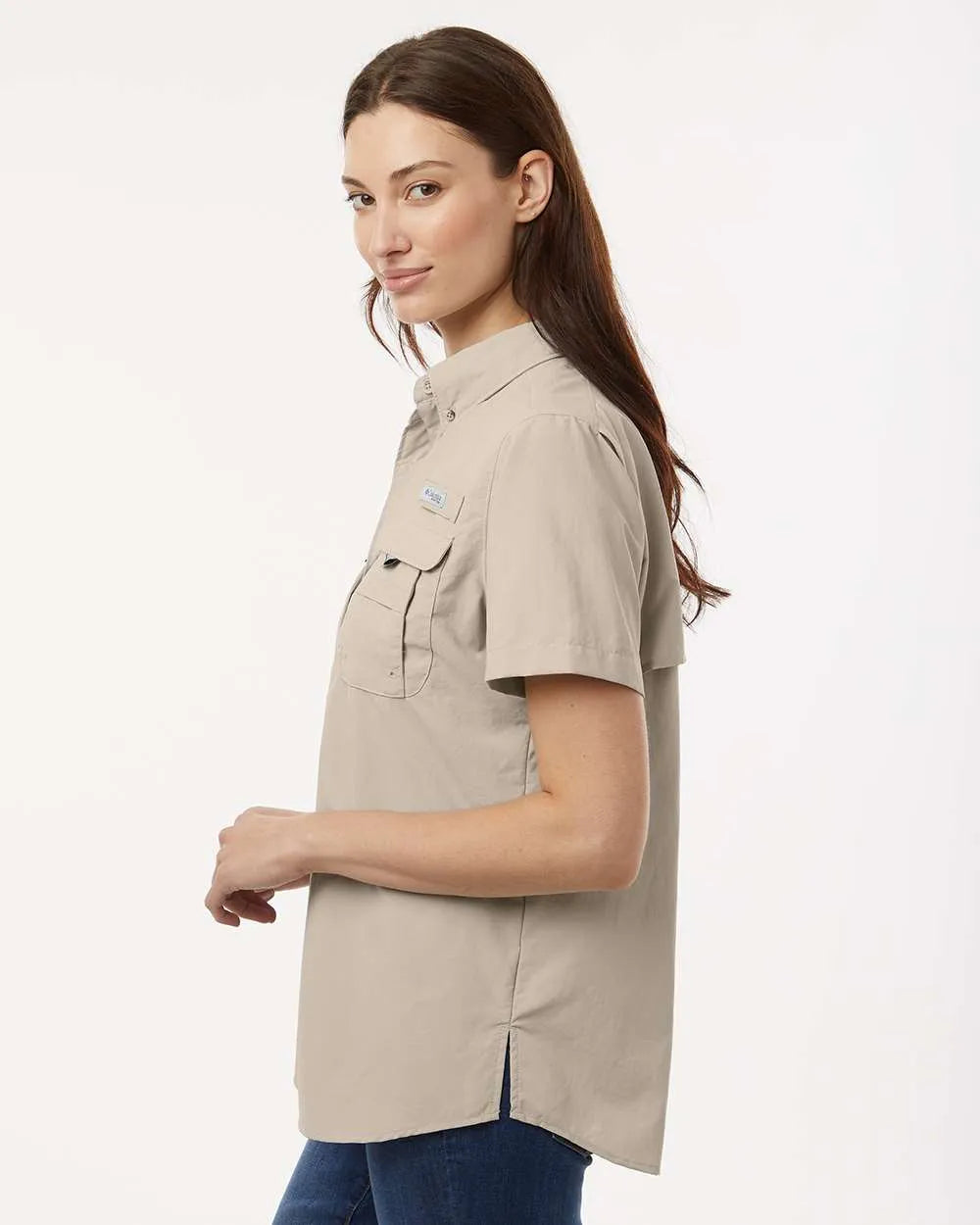 Women's PFG Bahama™ Short Sleeve Shirt Fossil_1