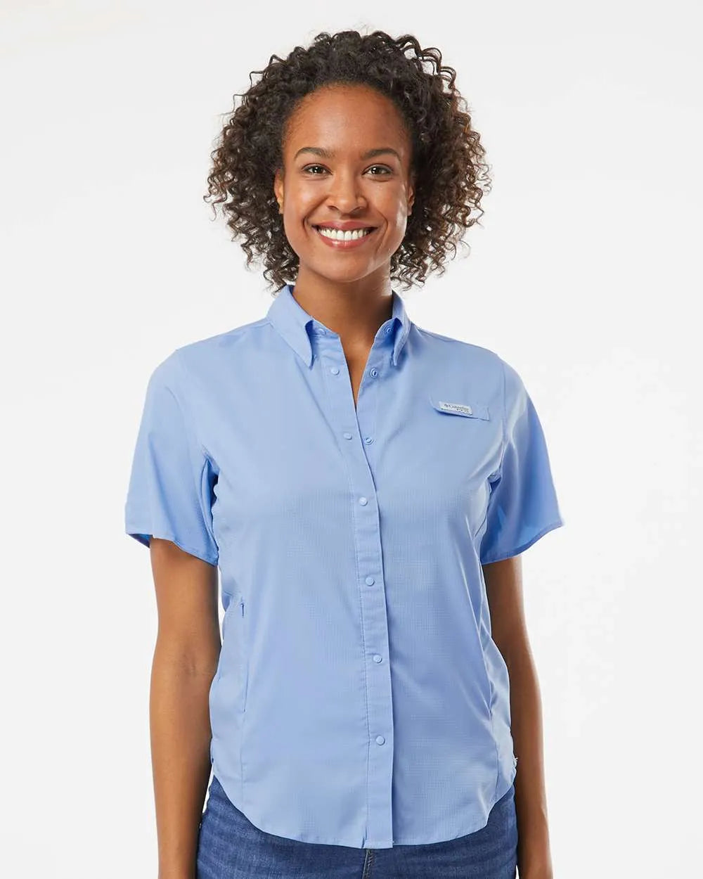 Women's PFG Tamiami™ II Short Sleeve Shirt White Cap Blue