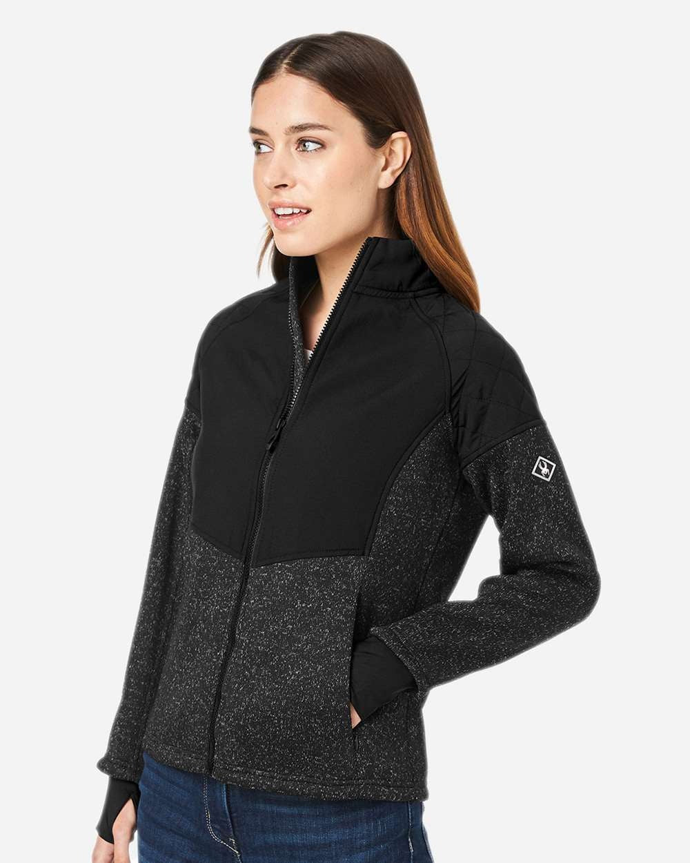 Women's Passage Sweater Jacket Black Powder/ Black_1