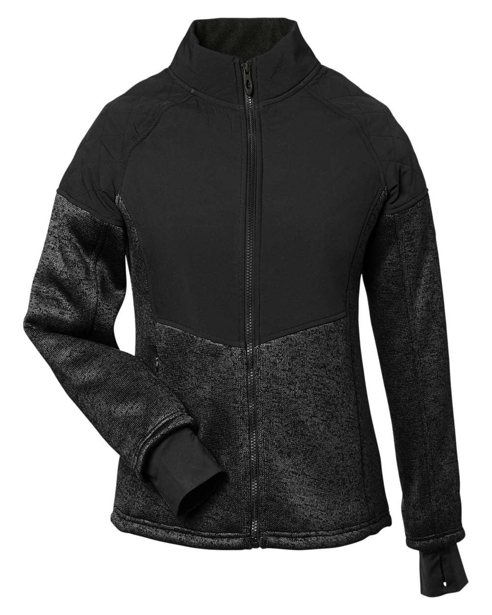 Women's Passage Sweater Jacket Black Powder/ Black_3