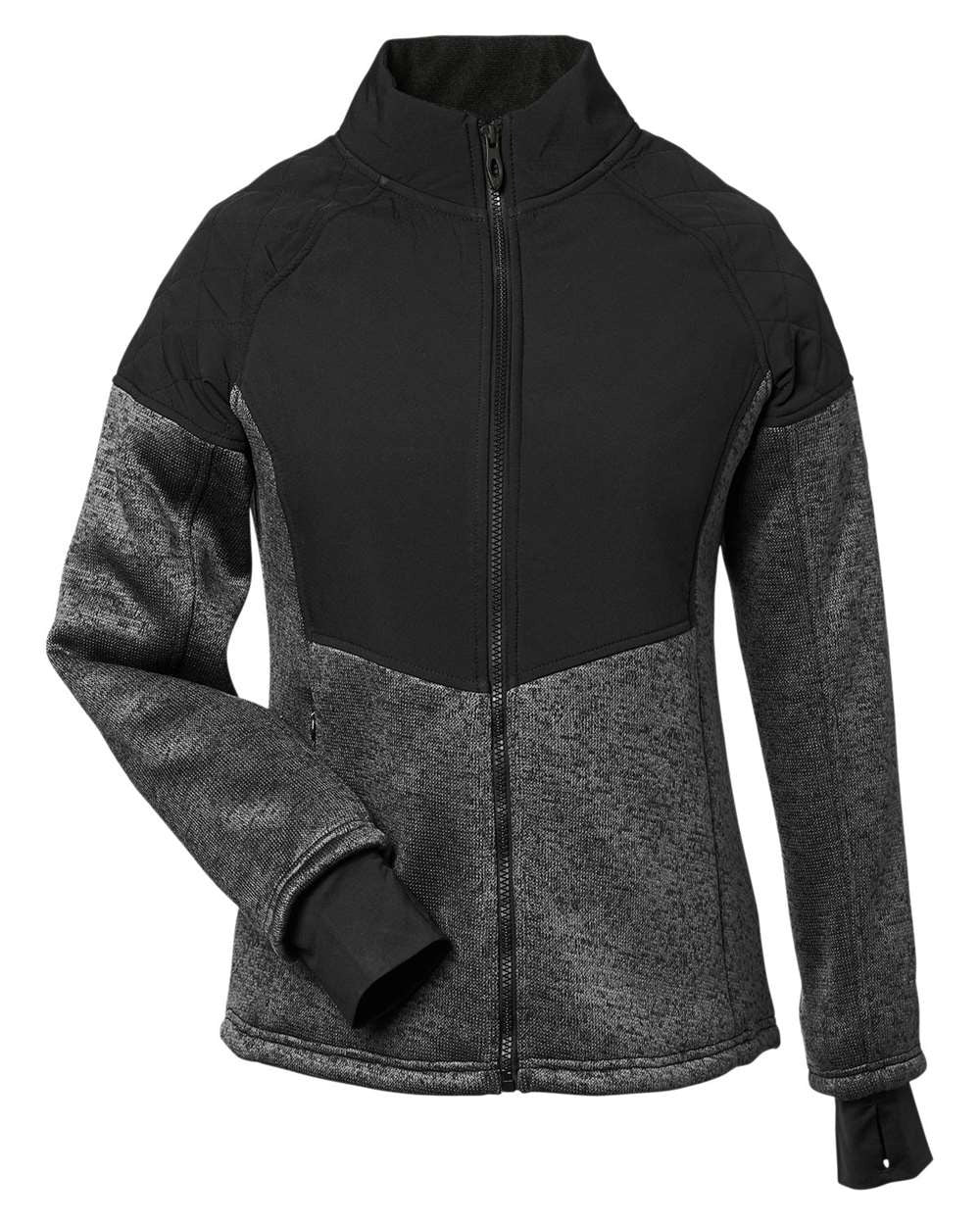 Women's Passage Sweater Jacket Polar/ Black_3