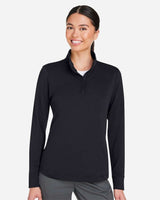 Women's Playoff Quarter-Zip Pullover Black/ MT Silver