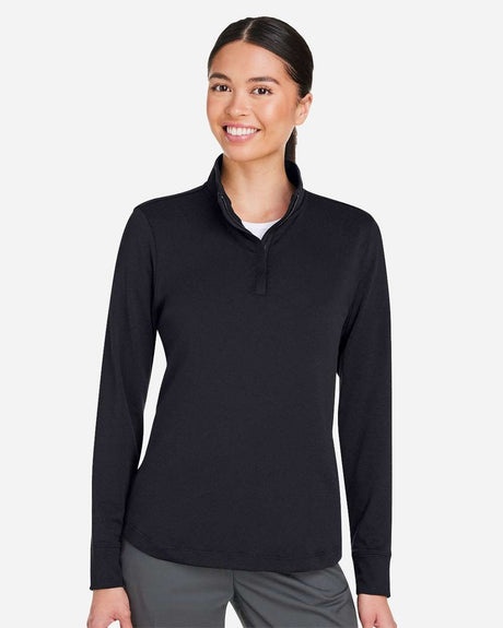 Women's Playoff Quarter-Zip Pullover Black/ MT Silver