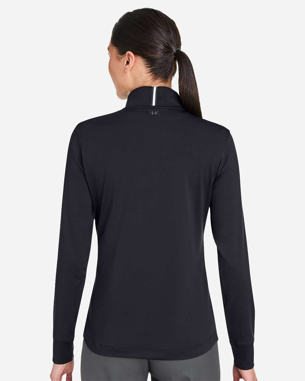 Women's Playoff Quarter-Zip Pullover Black/ MT Silver_2
