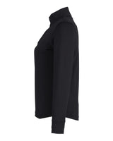 Women's Playoff Quarter-Zip Pullover Black/ MT Silver_4