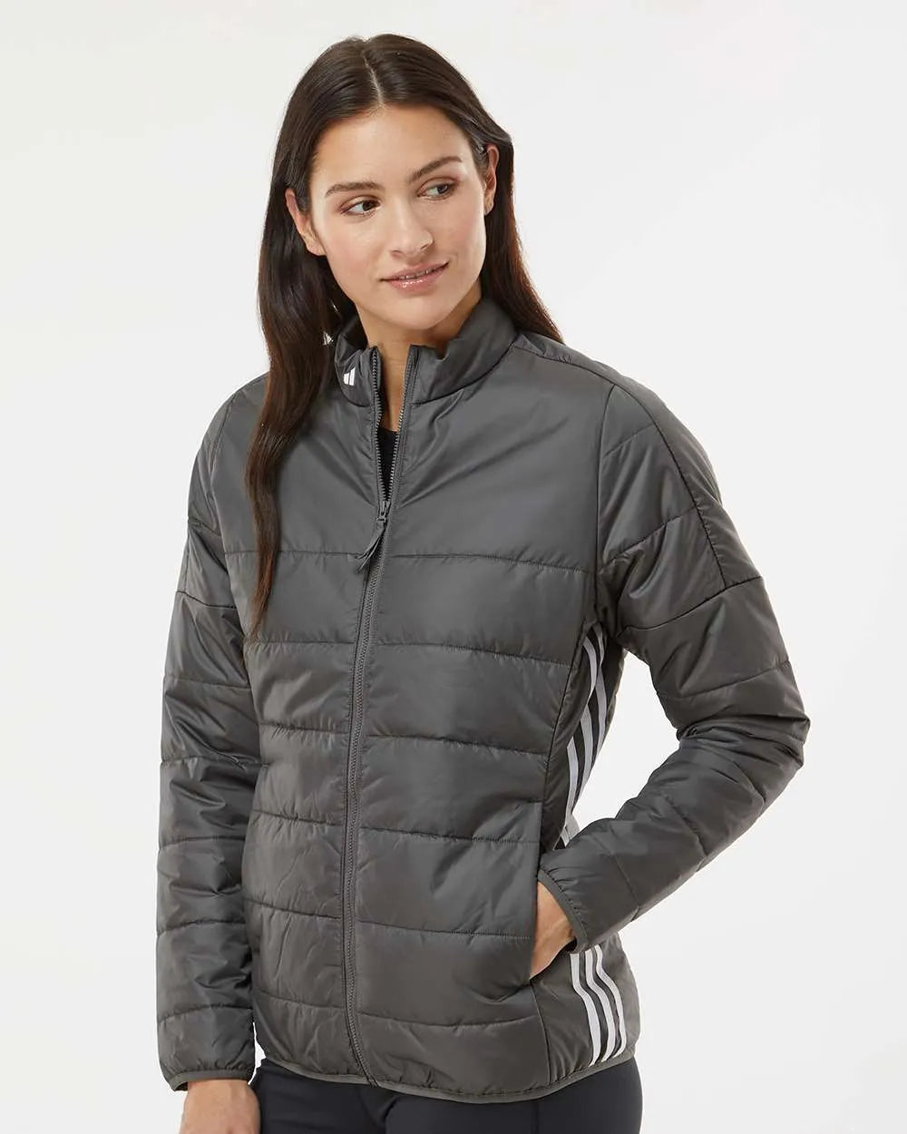 Women's Puffer Jacket grey five_1