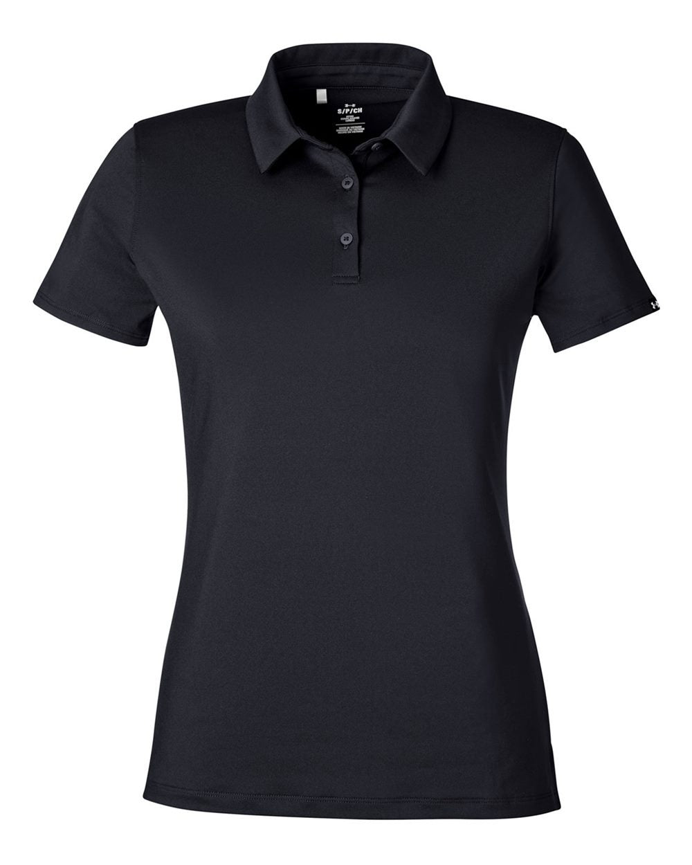 Women's Recycled Polo Black/ White_3