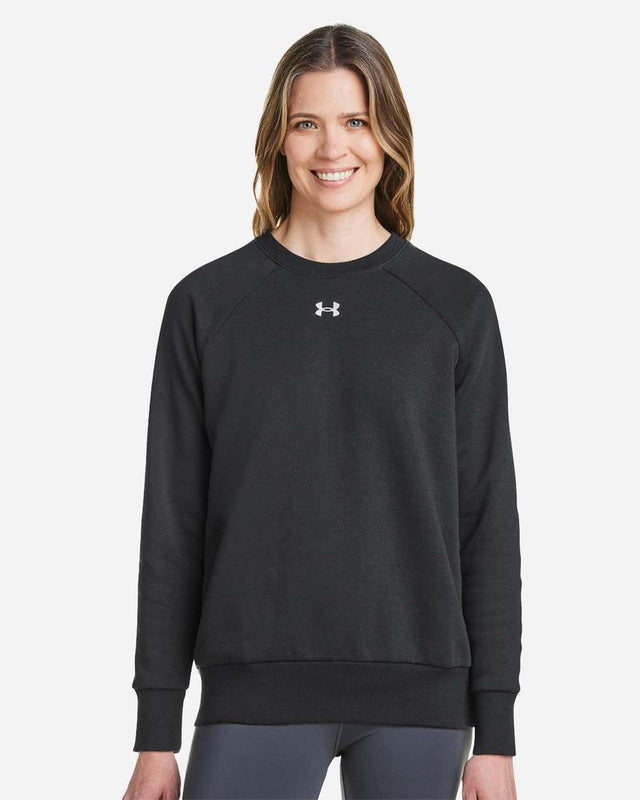 Women's Rival Fleece Crewneck Sweatshirt Black/ White