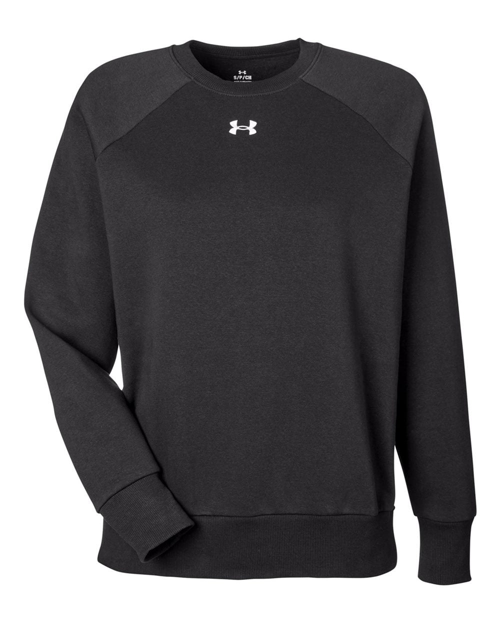 Women's Rival Fleece Crewneck Sweatshirt Black/ White_2