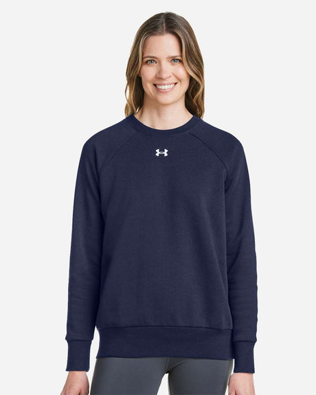 Women's Rival Fleece Crewneck Sweatshirt Midnight Navy/ White