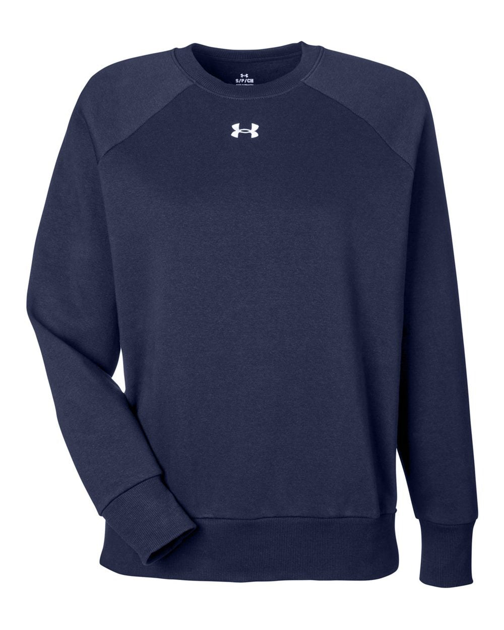 Women's Rival Fleece Crewneck Sweatshirt Midnight Navy/ White_3