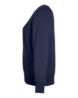 Women's Rival Fleece Crewneck Sweatshirt Midnight Navy/ White_4