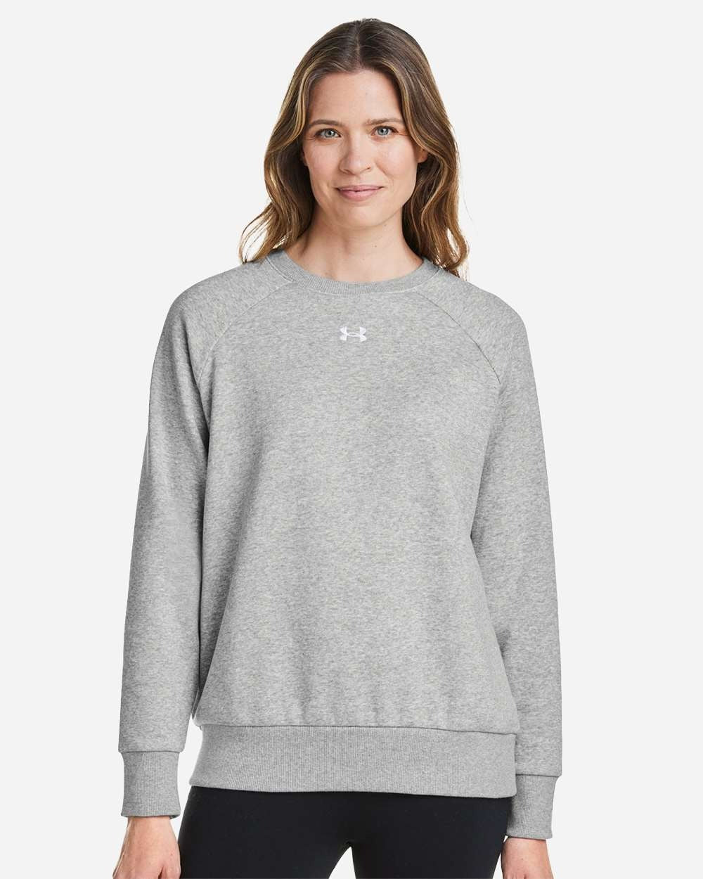 Women's Rival Fleece Crewneck Sweatshirt Mod Grey Light Heather/ White