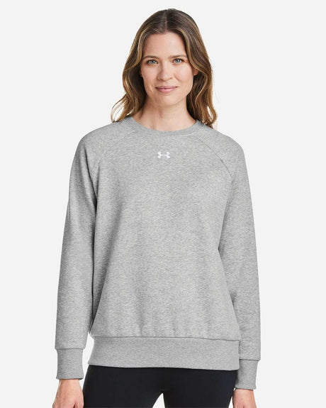 Women's Rival Fleece Crewneck Sweatshirt Mod Grey Light Heather/ White