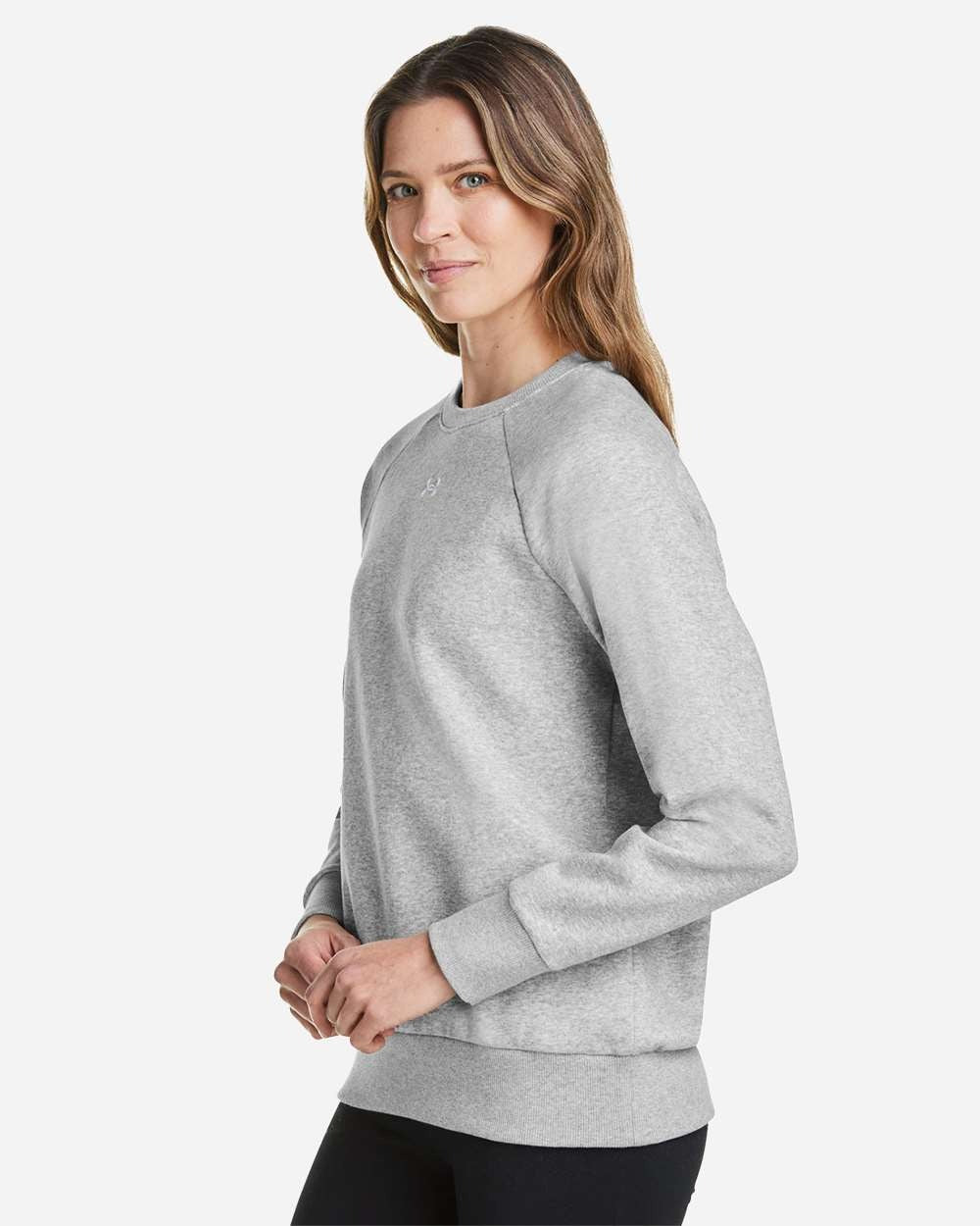 Women's Rival Fleece Crewneck Sweatshirt Mod Grey Light Heather/ White_1