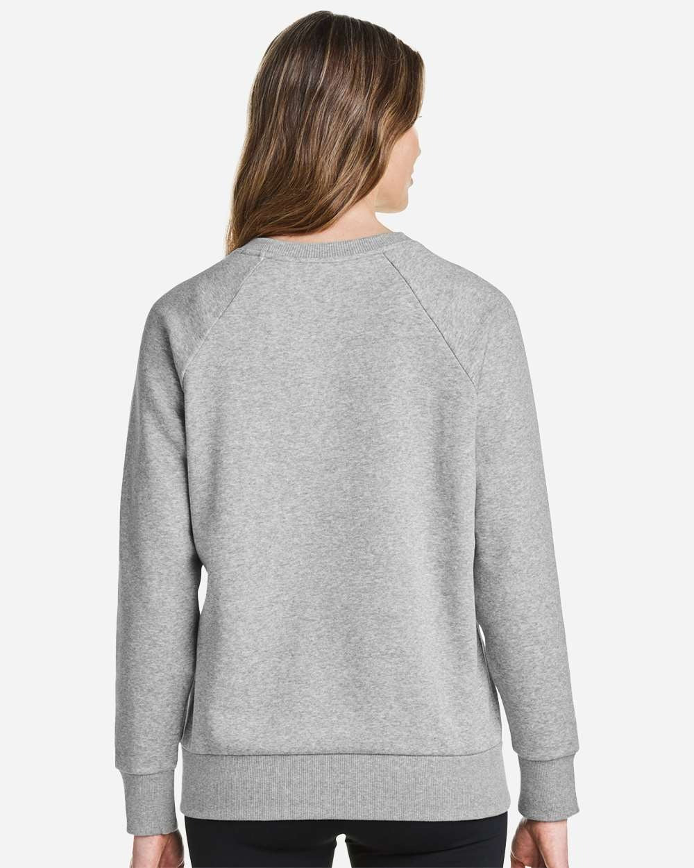 Women's Rival Fleece Crewneck Sweatshirt Mod Grey Light Heather/ White_2