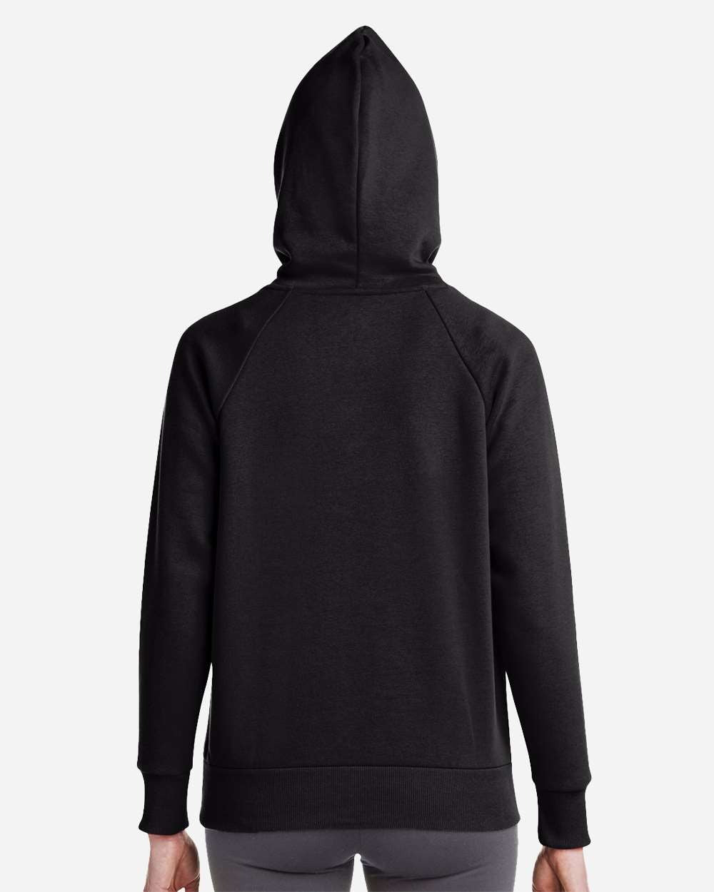 Women's Rival Fleece Hooded Sweatshirt Black/ White_2