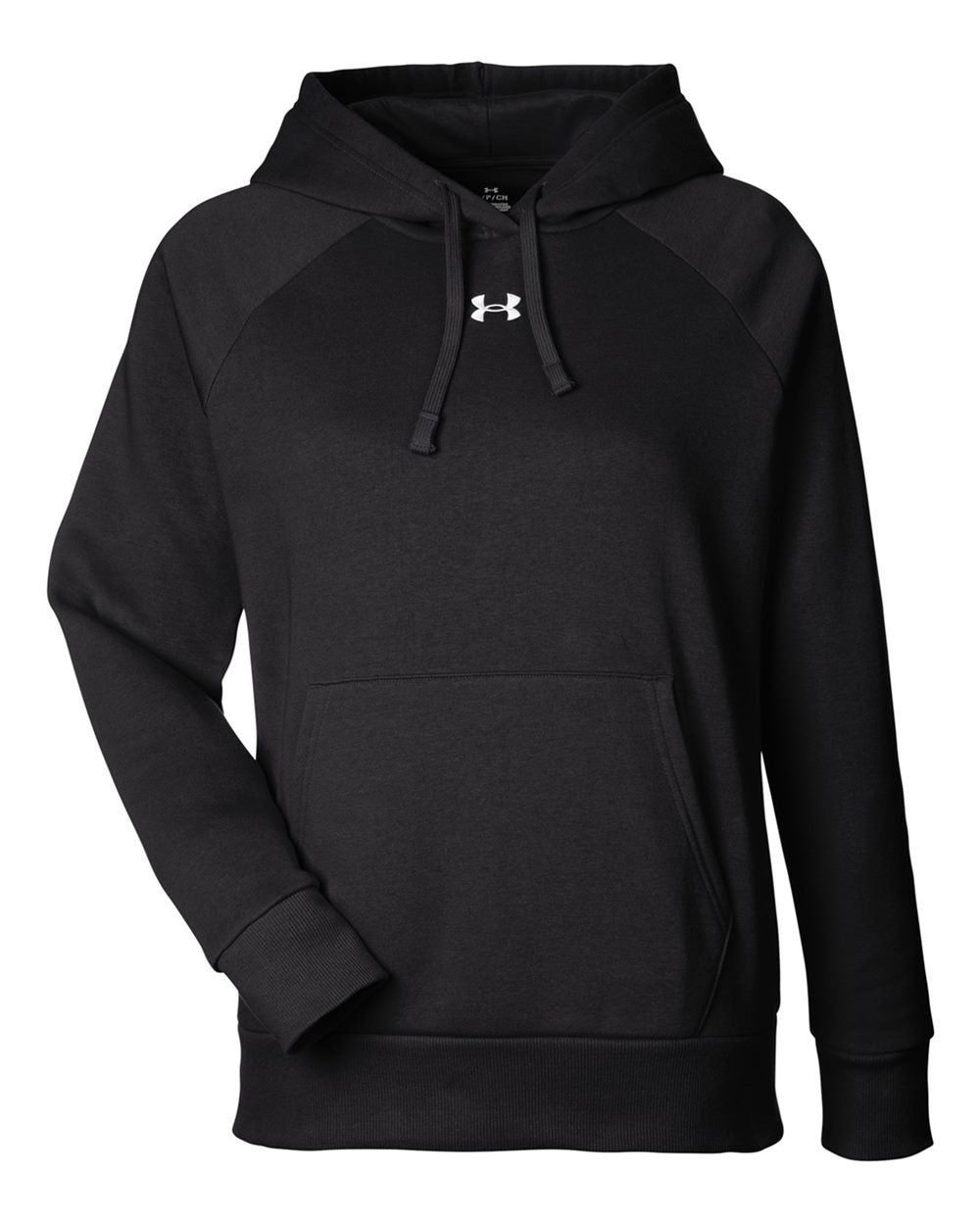 Women's Rival Fleece Hooded Sweatshirt Black/ White_3