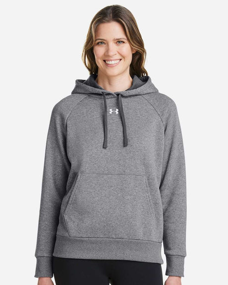 Women's Rival Fleece Hooded Sweatshirt Castlerock Grey Light Heather/ Black