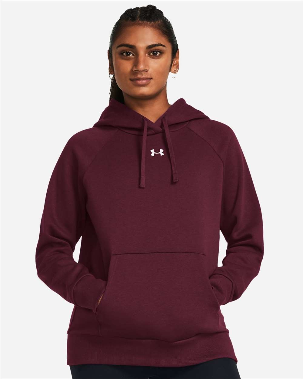 Women's Rival Fleece Hooded Sweatshirt Maroon/ White