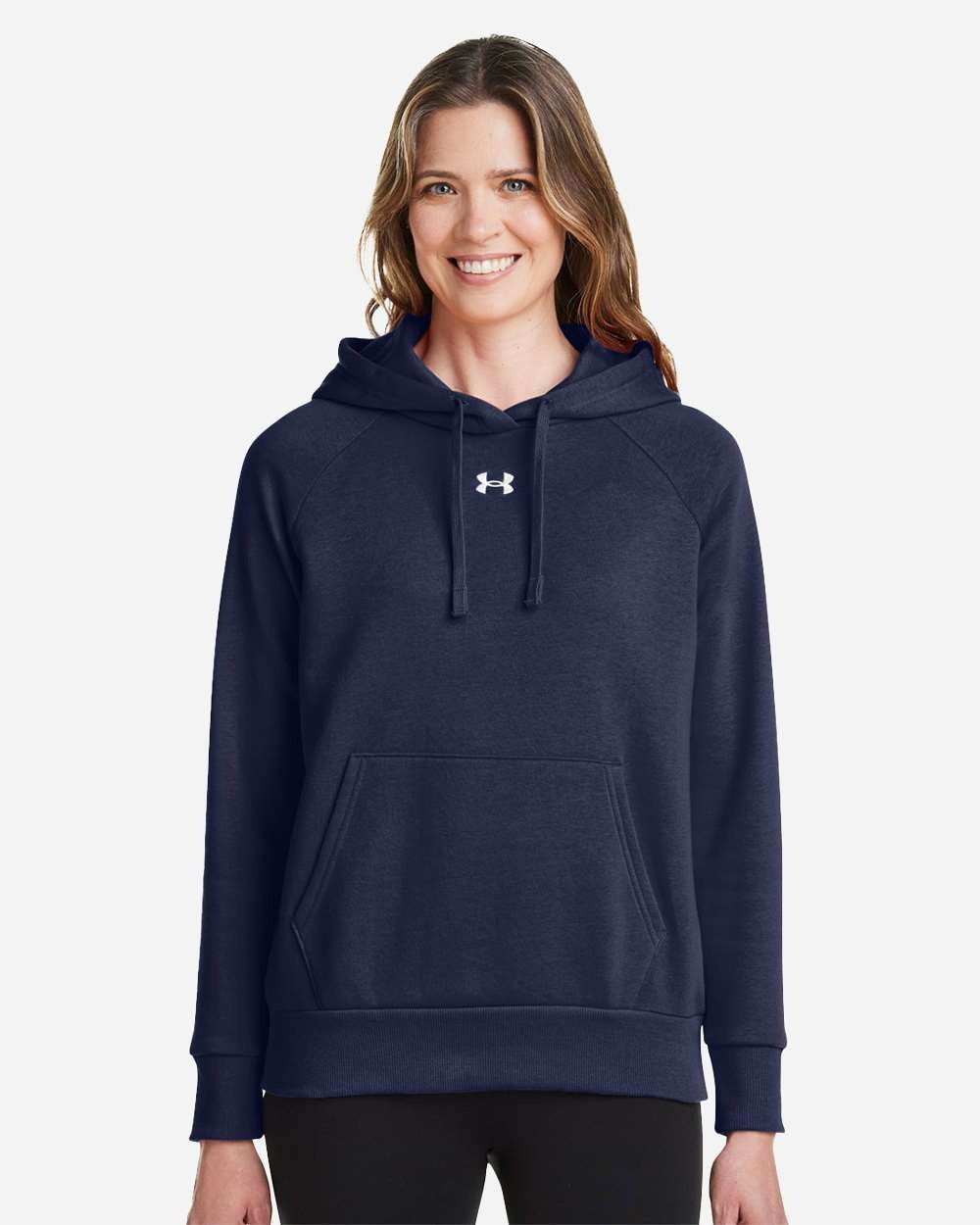 Women's Rival Fleece Hooded Sweatshirt Midnight Navy/ White