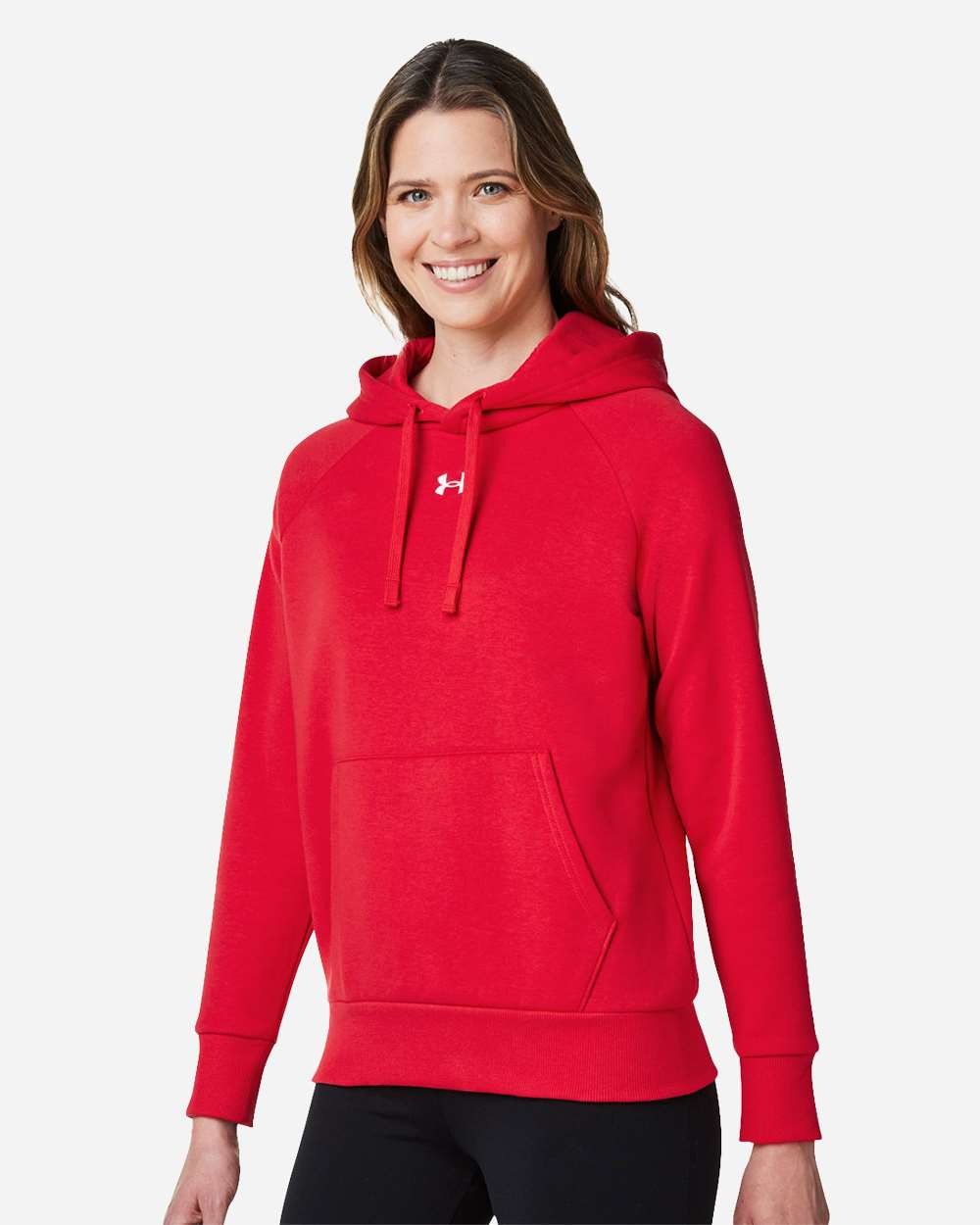 Women's Rival Fleece Hooded Sweatshirt Red/ White_1