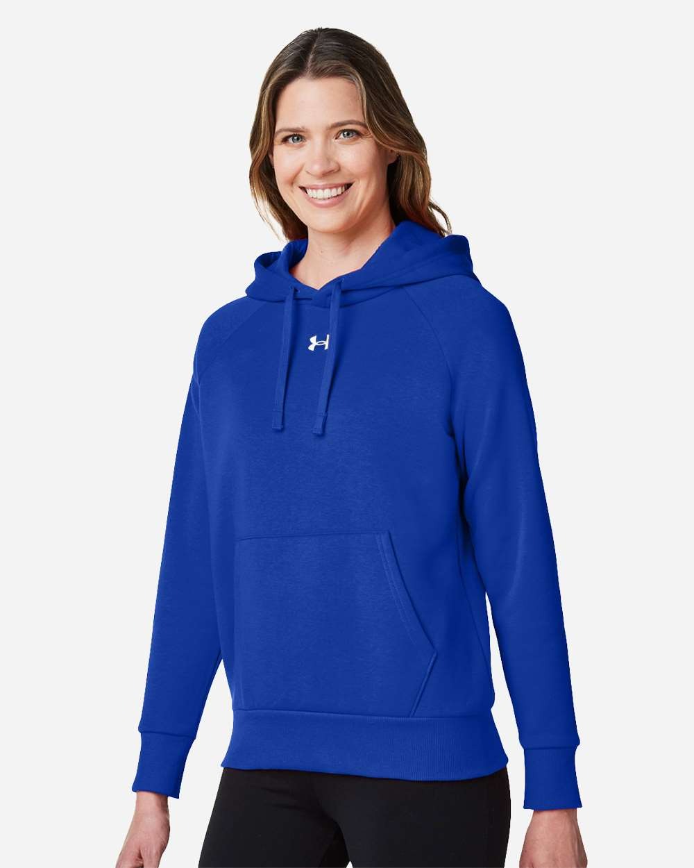 Women's Rival Fleece Hooded Sweatshirt Royal/ White_1