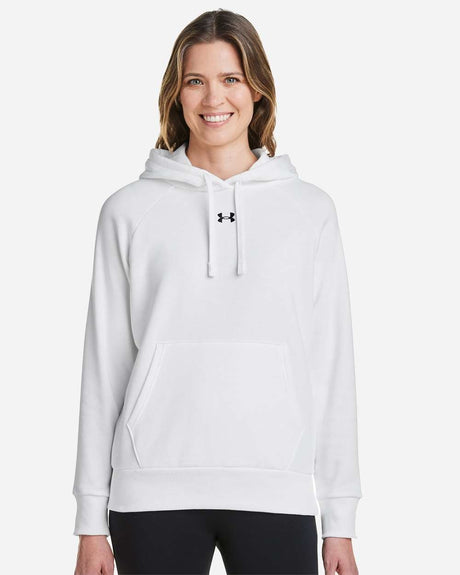 Women's Rival Fleece Hooded Sweatshirt White/ Black