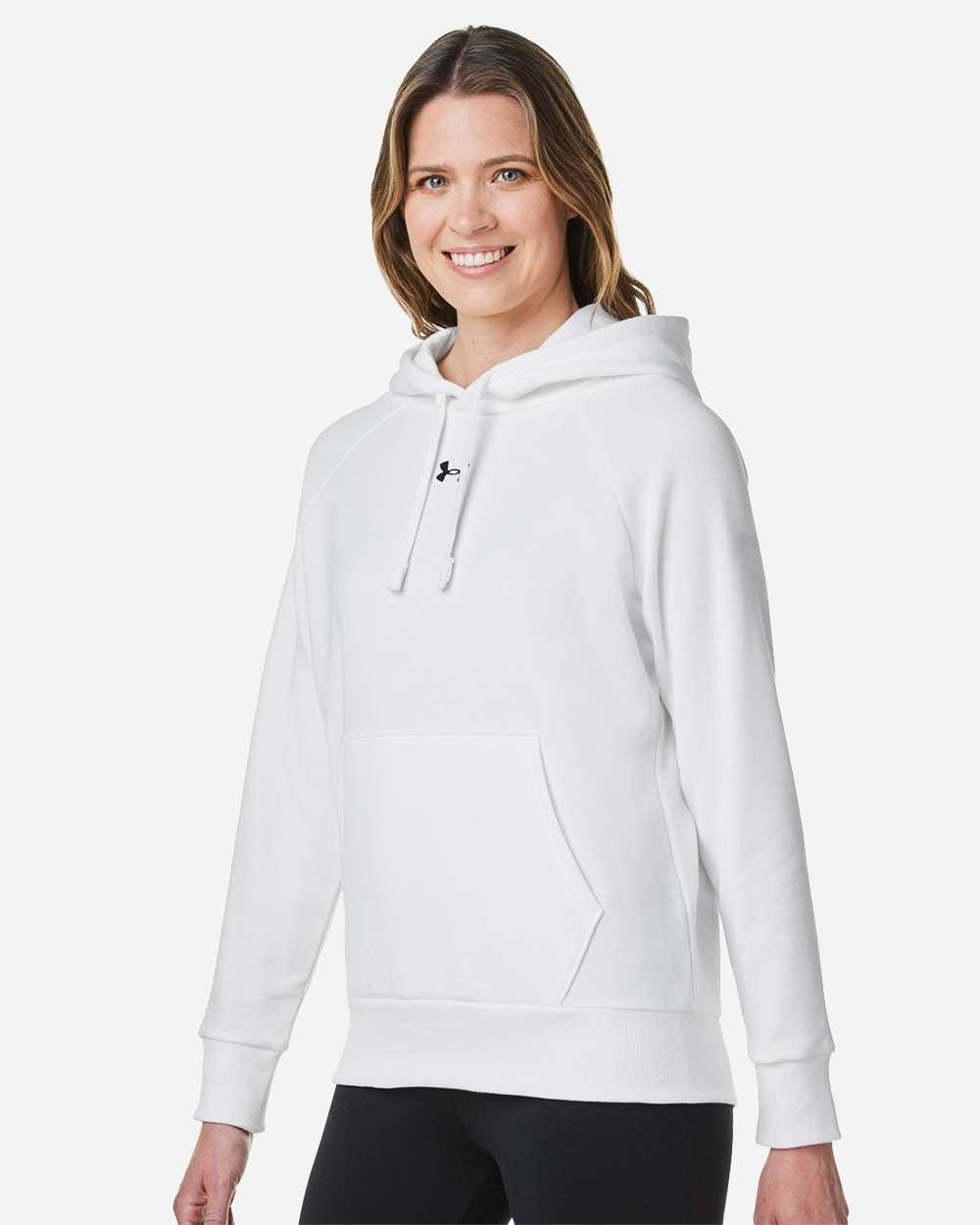Women's Rival Fleece Hooded Sweatshirt White/ Black_1