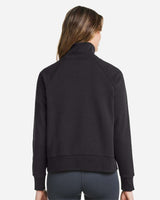 Women's Rival Fleece Quarter-Zip Pullover Black/ White_1