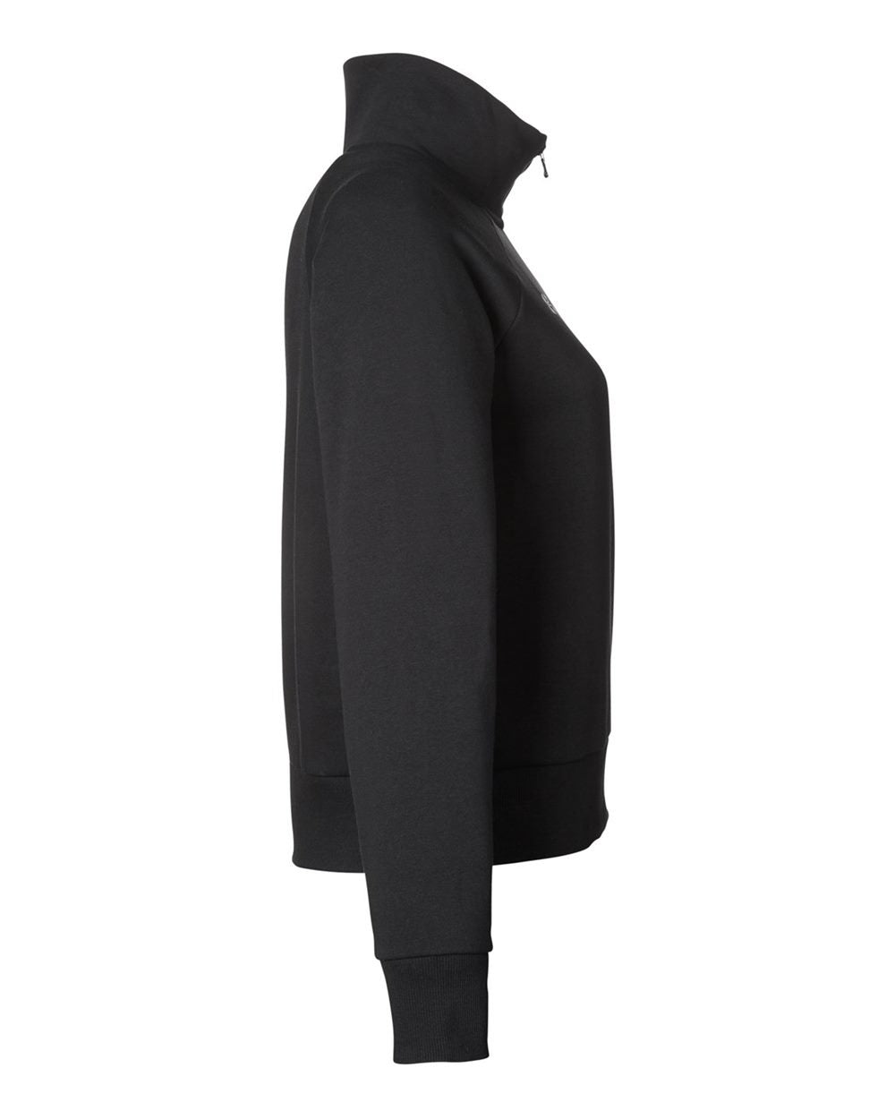 Women's Rival Fleece Quarter-Zip Pullover Black/ White_4