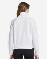 Women's Rival Fleece Quarter-Zip Pullover White/ Black_1