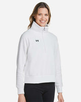 Women's Rival Fleece Quarter-Zip Pullover White/ Black_2