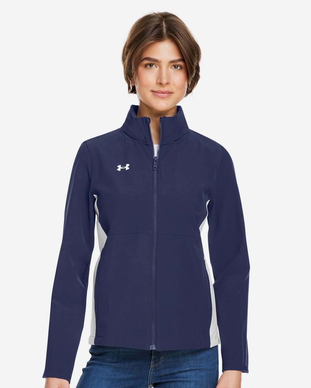 Women's Rival Stretch Jacket Midnight Navy/ White