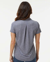 Women's Space Dyed Polo Collegiate Navy Melange_2