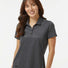 Women's Space Dyed Polo black melange