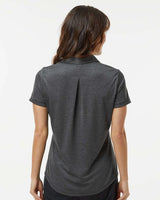 Women's Space Dyed Polo black melange_2