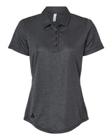 Women's Space Dyed Polo black melange_3