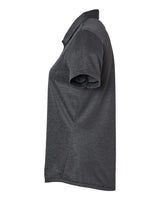 Women's Space Dyed Polo black melange_4