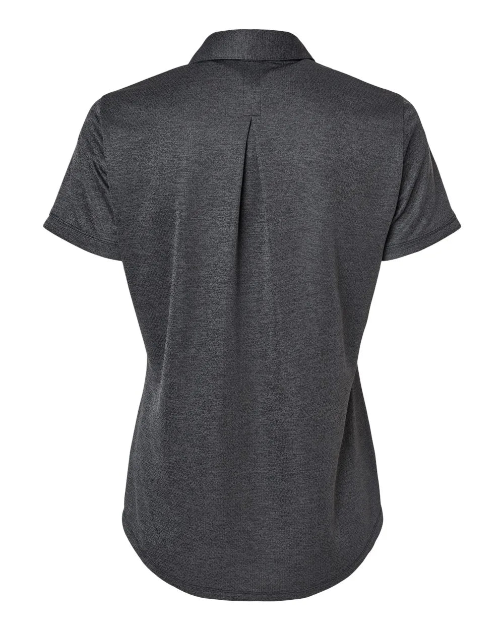Women's Space Dyed Polo black melange_5