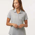 Women's Space Dyed Polo grey one heather