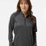 Women's Space Dyed Quarter-Zip Pullover black melange