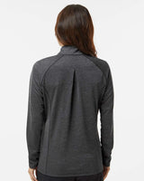 Women's Space Dyed Quarter-Zip Pullover black melange_2