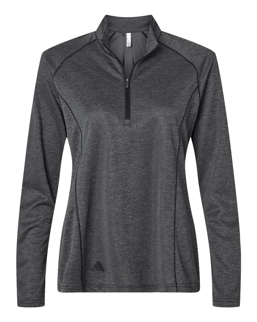 Women's Space Dyed Quarter-Zip Pullover black melange_3